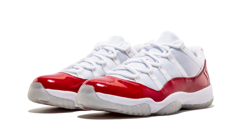 Air Jordan 11 Retro Low 'Cherry' – White & Varsity Red AJ11 Low with Patent Leather & Clean Summer Energy