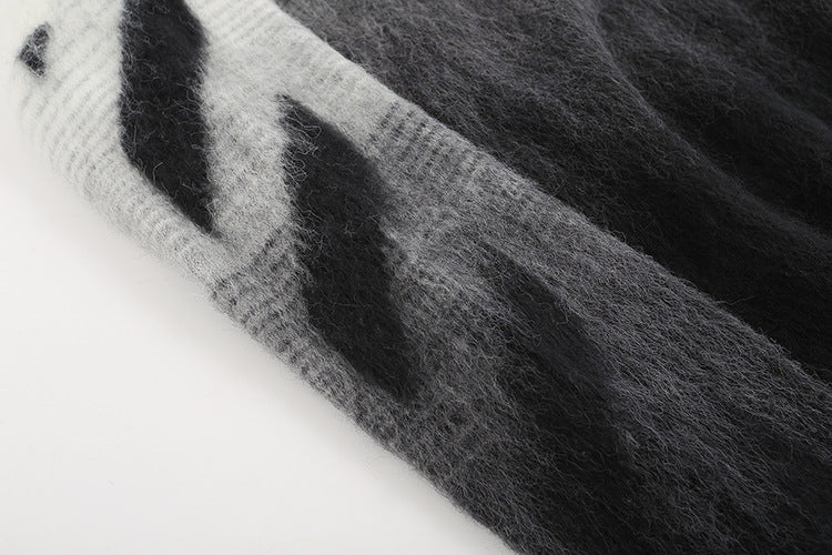 Off-White Black Arrow Gradient Crewneck Knit Sweater