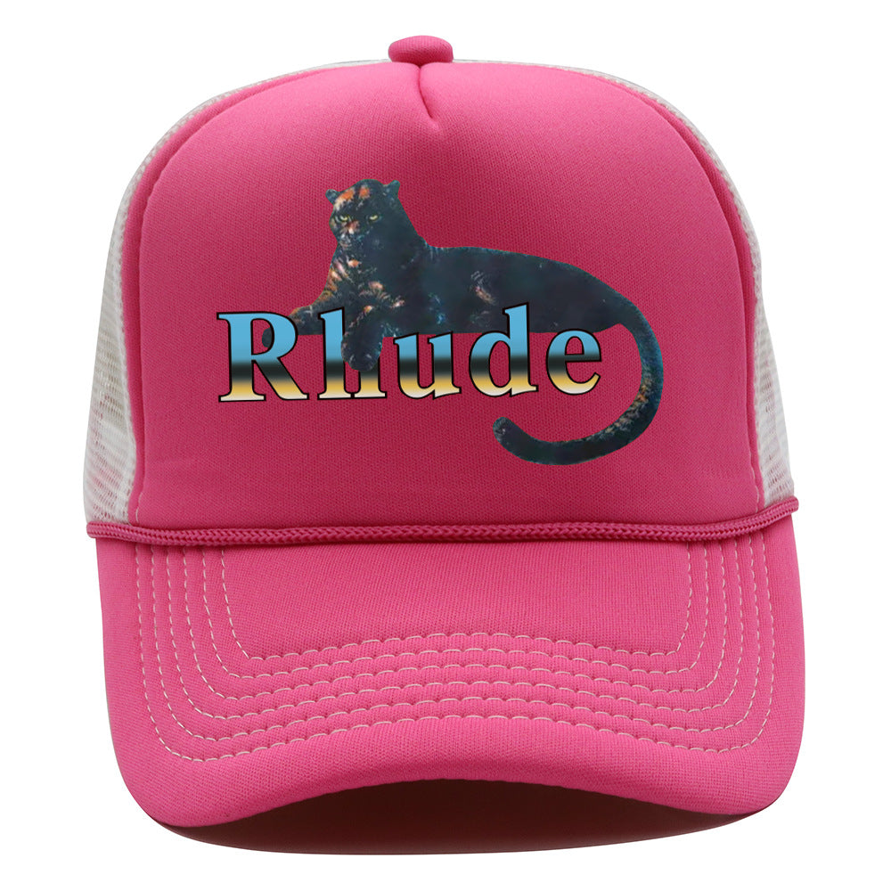 Rhude Hat Mesh Cap Animal Print Mesh Baseball Cap