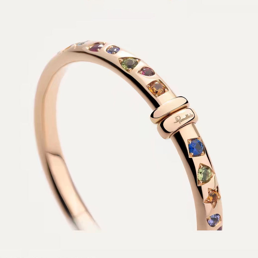 Pomellato Style Multicolor Stone Bangle