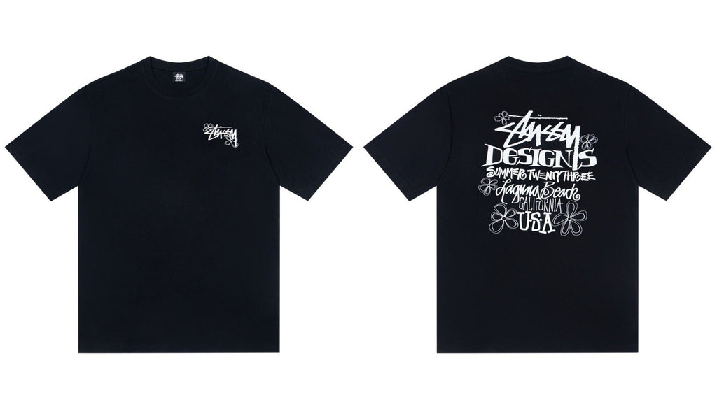 Stussy Laguna Beach Floral Designs Graphic Short Sleeve Tee