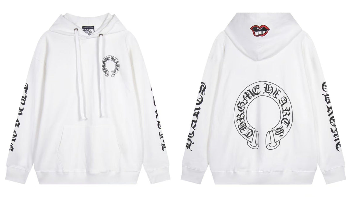 Chrome Hearts Gothic Graphic Print Pullover Hoodie Streetwear Unisex