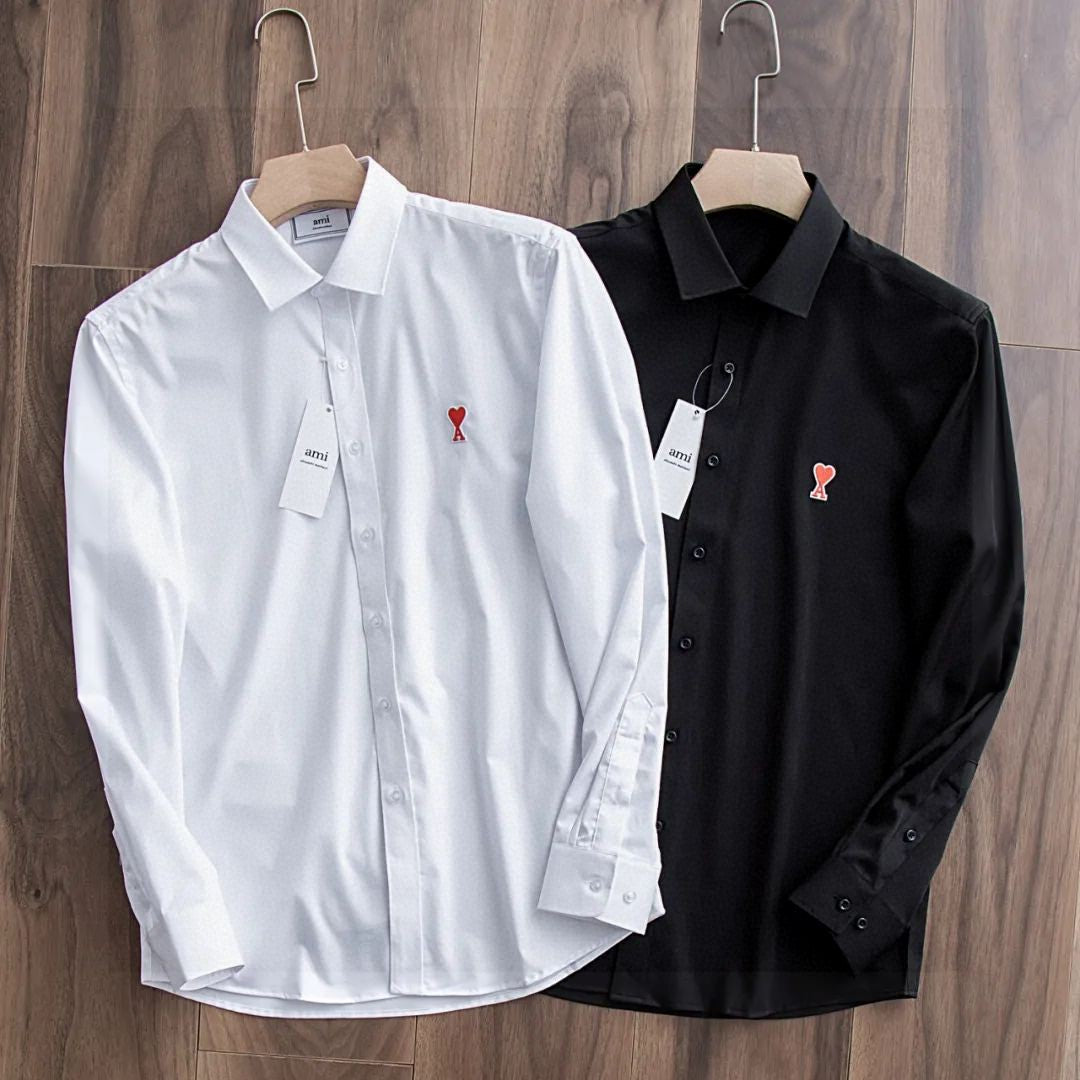 AMI Paris Ami de Coeur Long Sleeve Shirt – Autumn Collection