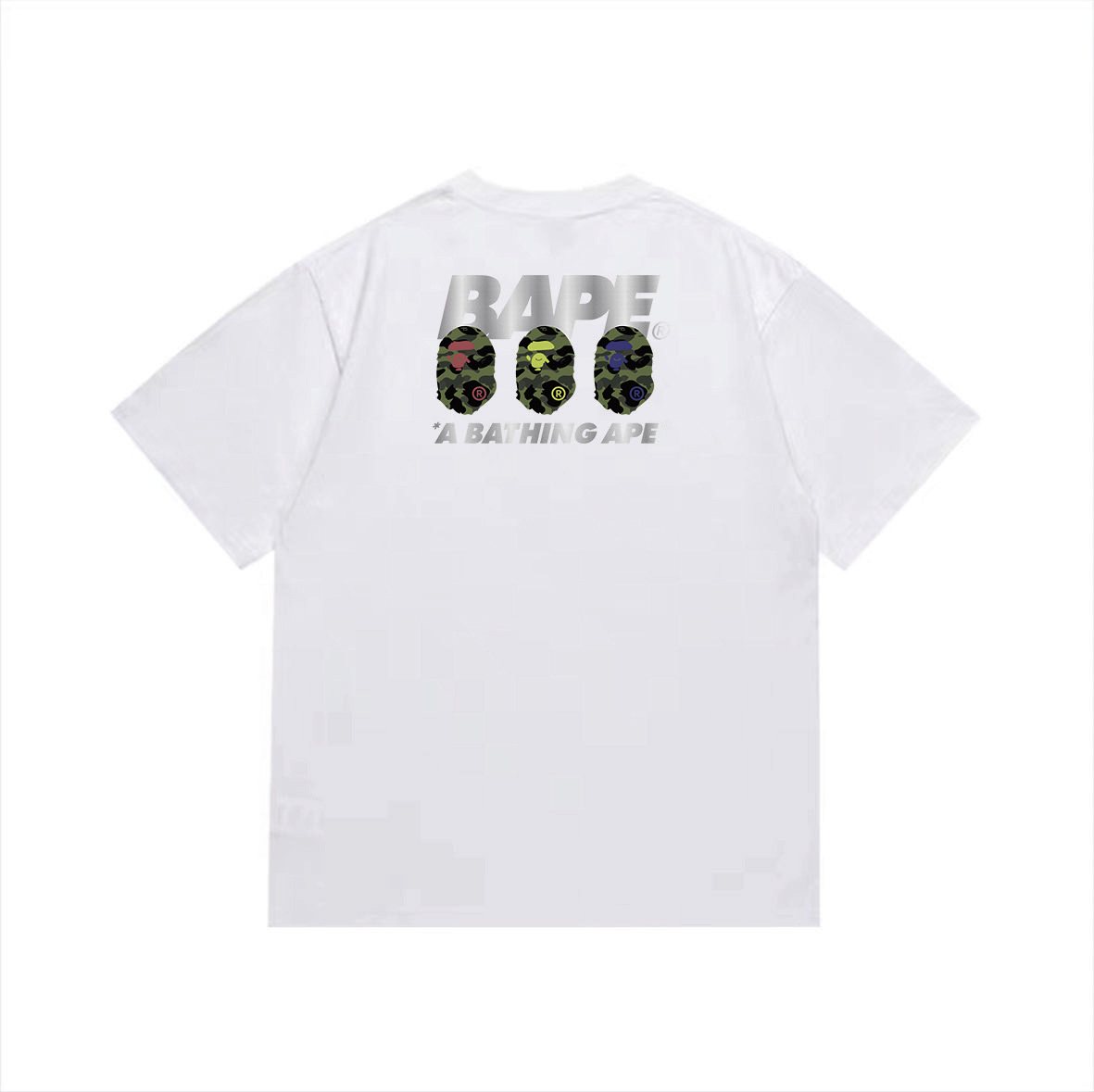 BAPE Three-Head Back Graphic Short-Sleeve T-Shirt