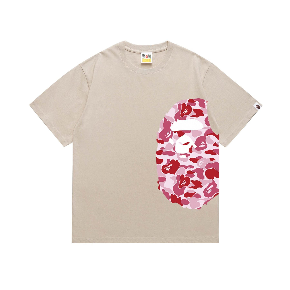 BAPE Pink Camo Ape Head Graphic Short-Sleeve T-Shirt