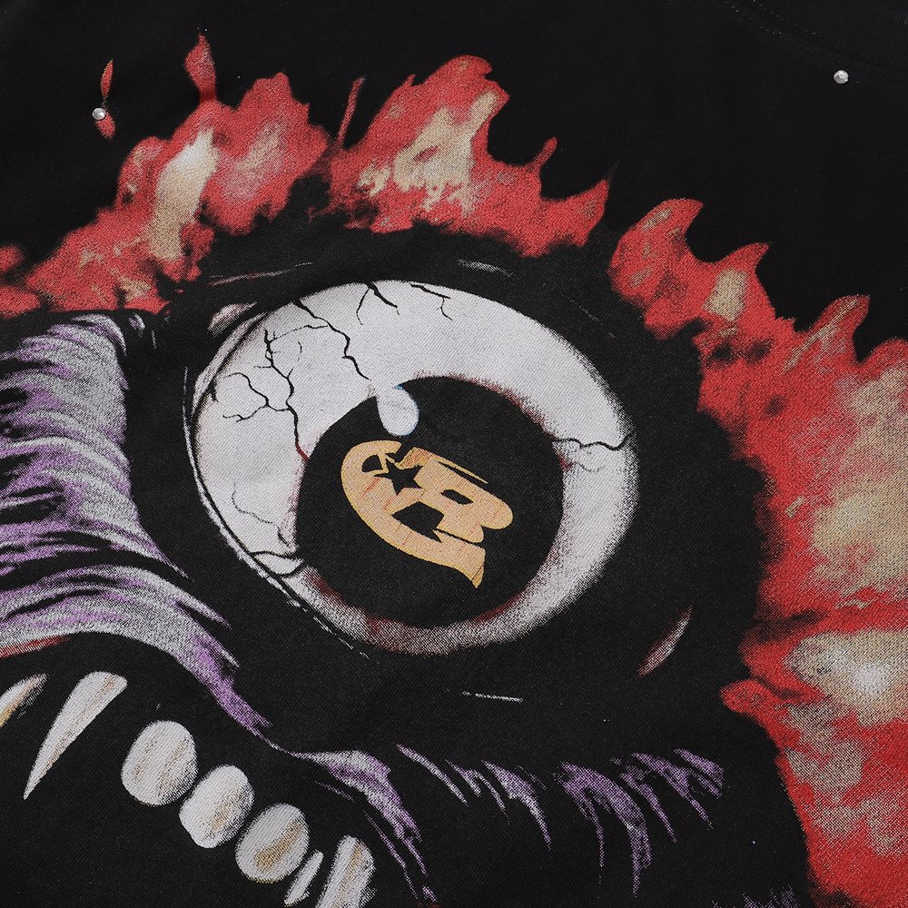 Rough Play Monster Graphic Washed T-Shirt