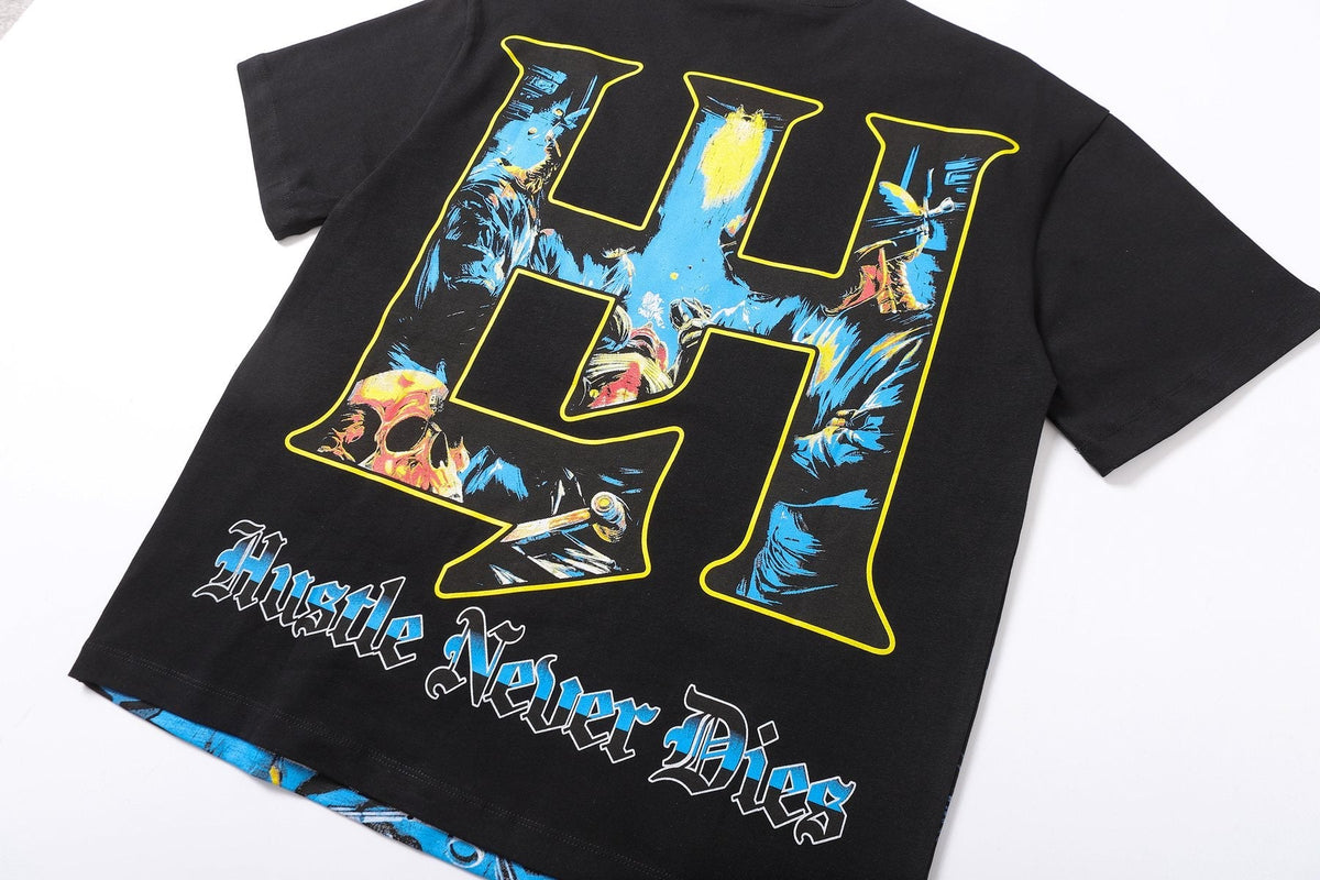 Life Hustlere Skeleton Graphic Short-Sleeve T-Shirt