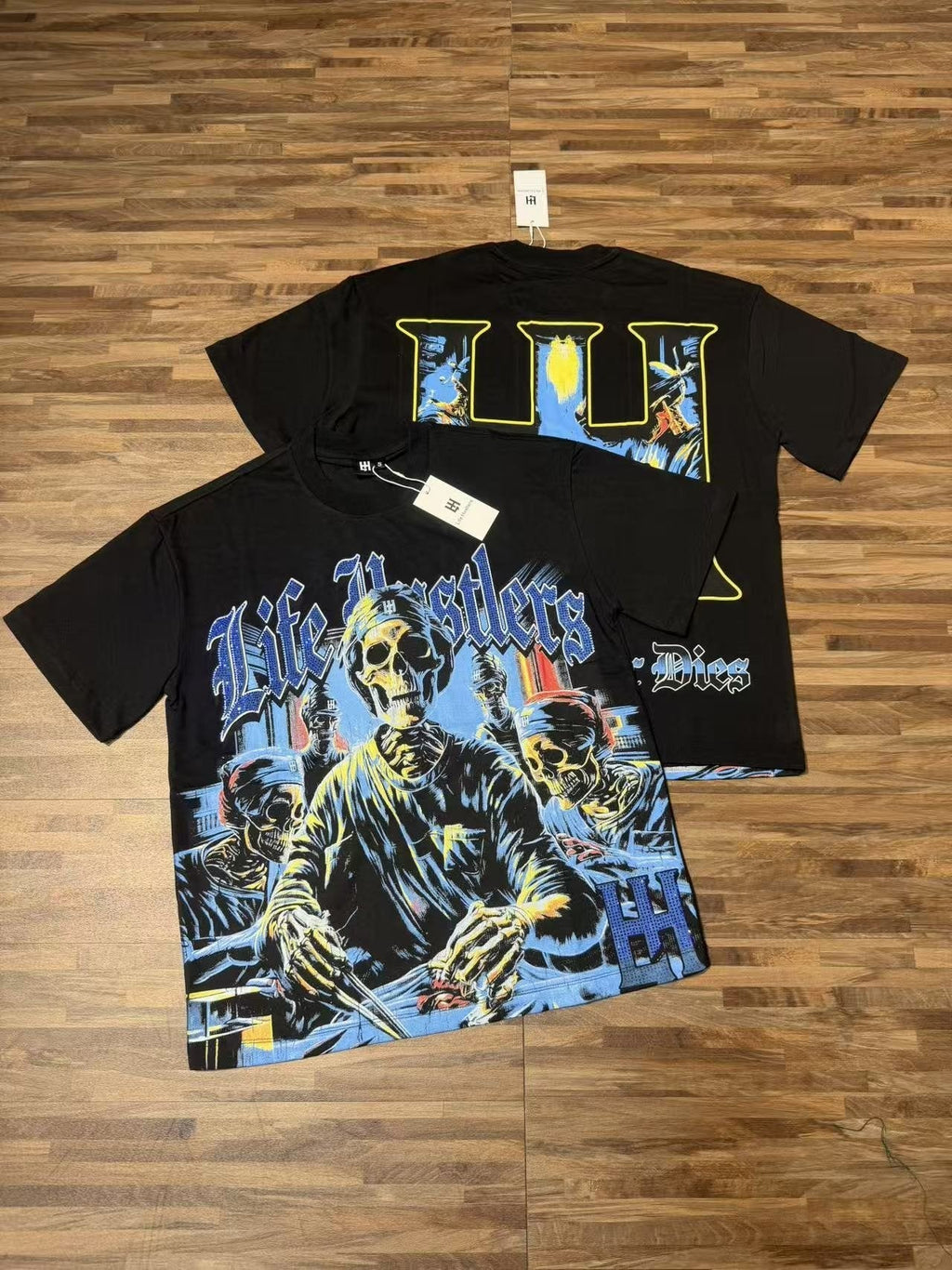 Life Hustlere Skeleton Graphic Short-Sleeve T-Shirt
