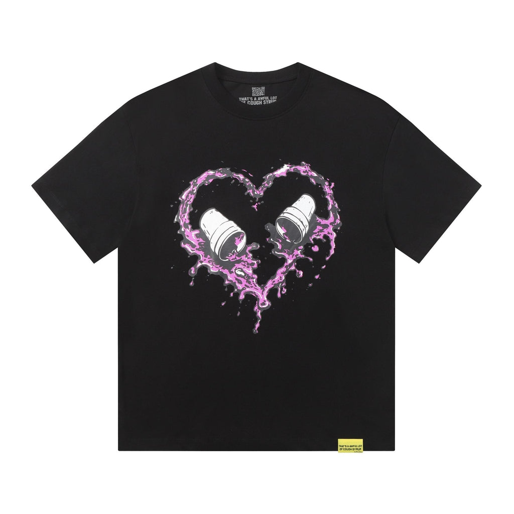 THAT'S A AWFUL LOT OF COUGH SYRUP Purple Front and Back Graphic T-Shirt