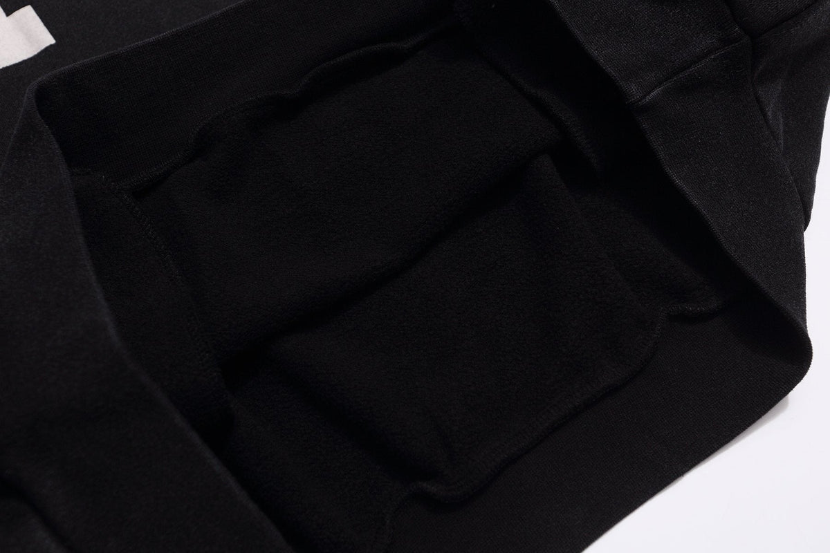 Fear of God Black Text Graphic Pullover Hoodie