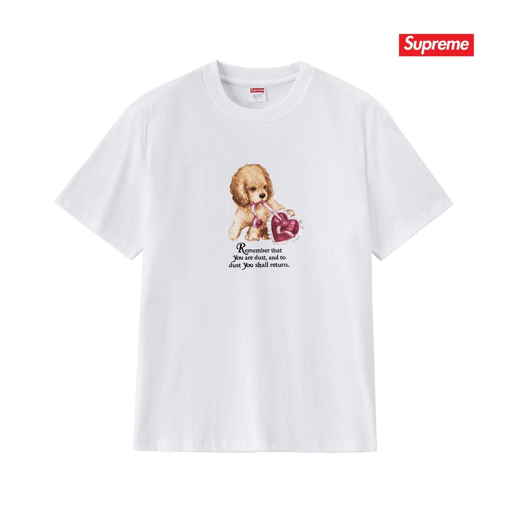 Supreme Dog and Heart Graphic T-Shirt
