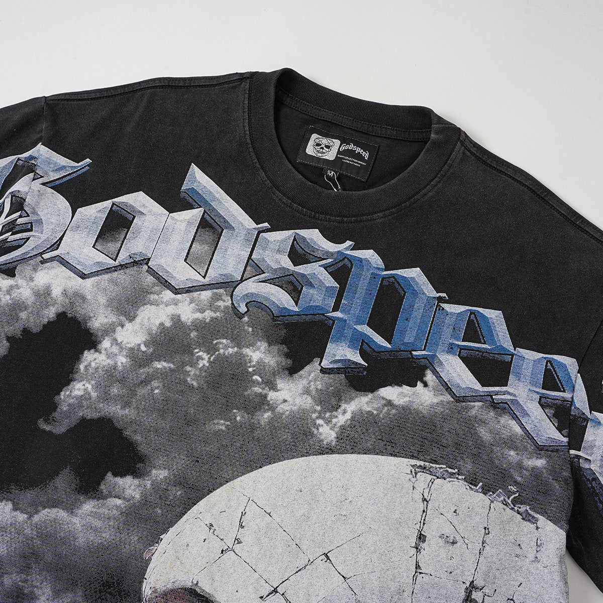 Godspeed Astronaut Skull Graphic T-Shirt