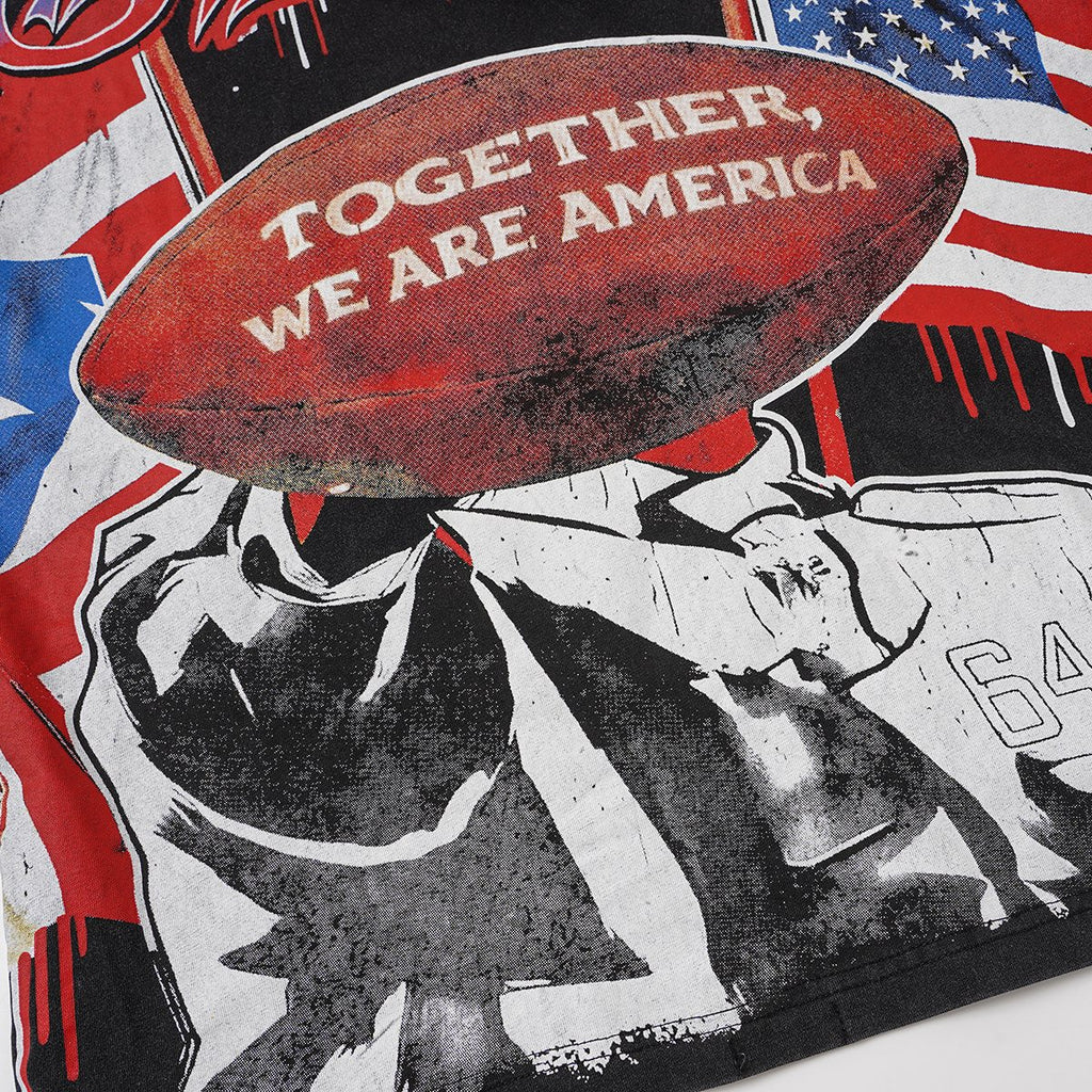 Godspeed Together We Are America Football Graphic T-Shirt