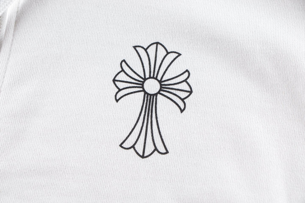 Chrome Hearts Horseshoe Cross Sanskrit Zip Hoodie