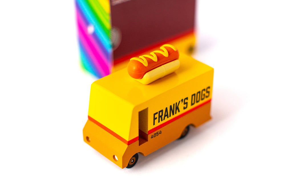 Candyvan - Hot Dog Van - Wooden Diecast Toy Car Candylab