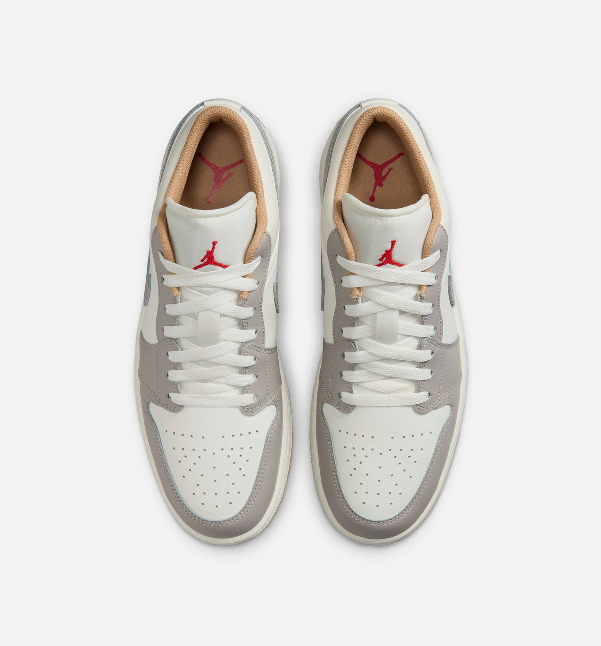 Air Jordan 1 Low Sail Fire Red Men's Shoes - Sail/Red/College Grey/Hemp