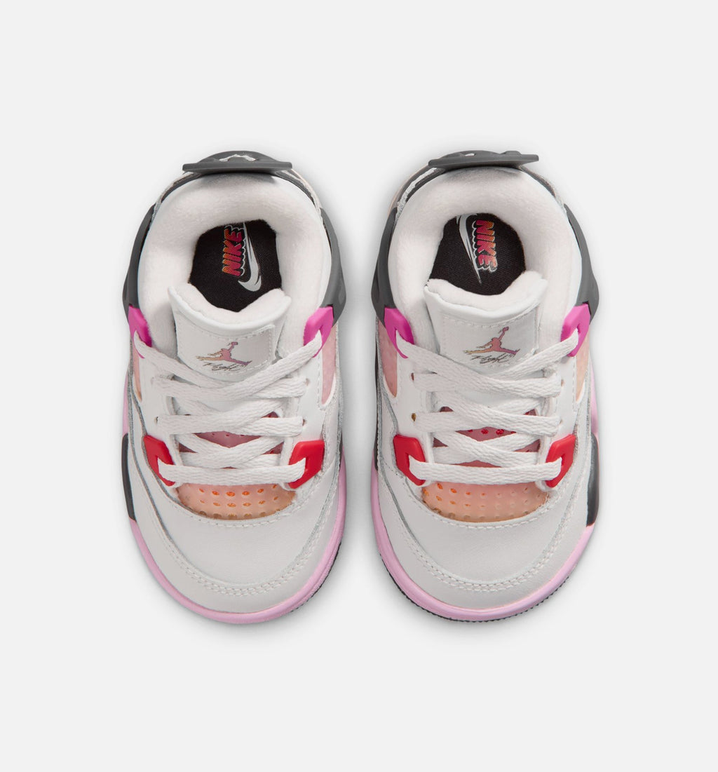 Air Jordan 4 Retro "Comic" Infant/Toddler Shoe – Off White/Fire Pink/Anthracite