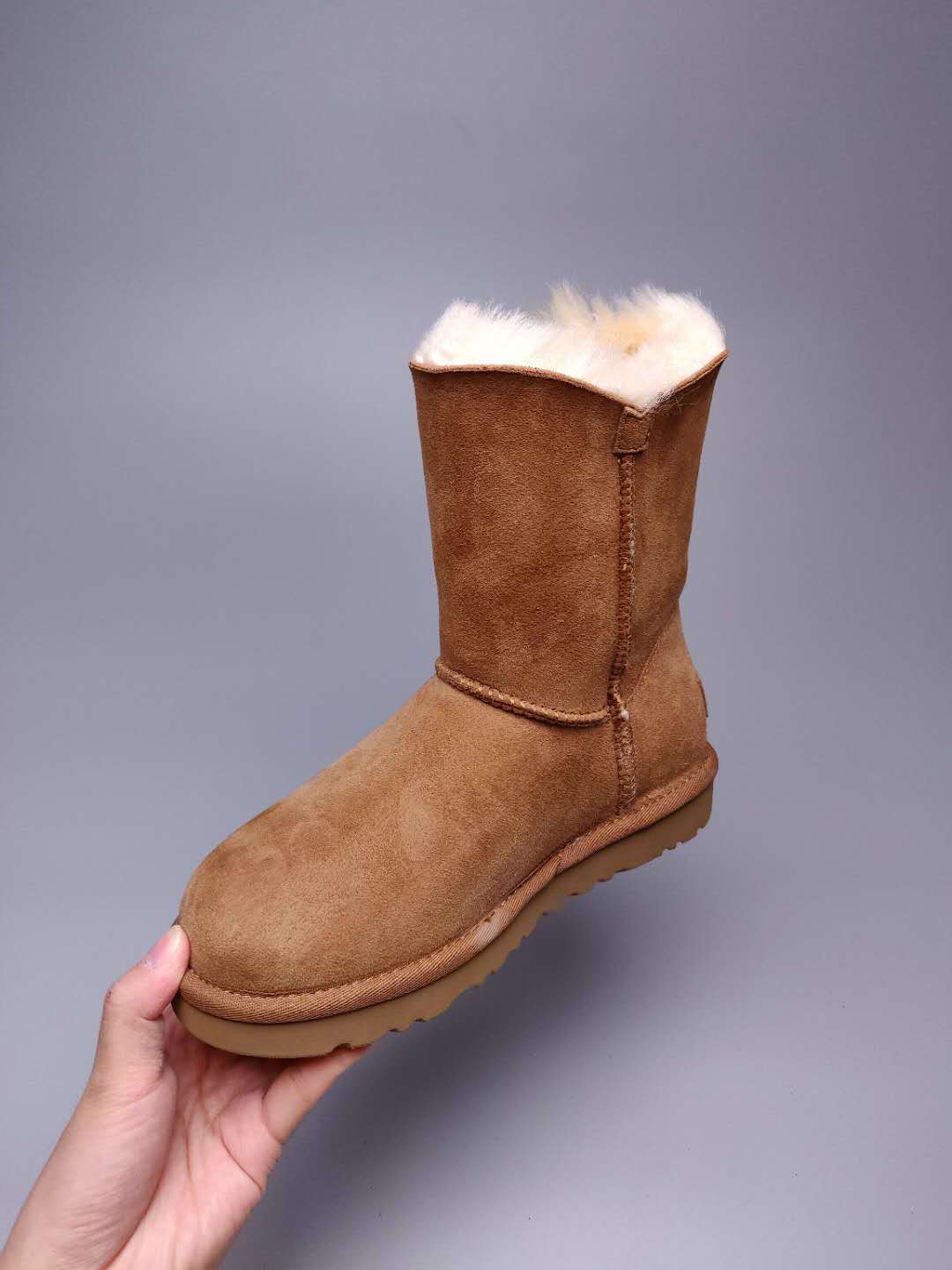 Chestnut Side Zip Mid-Calf Boots — New Arrival | In Stock