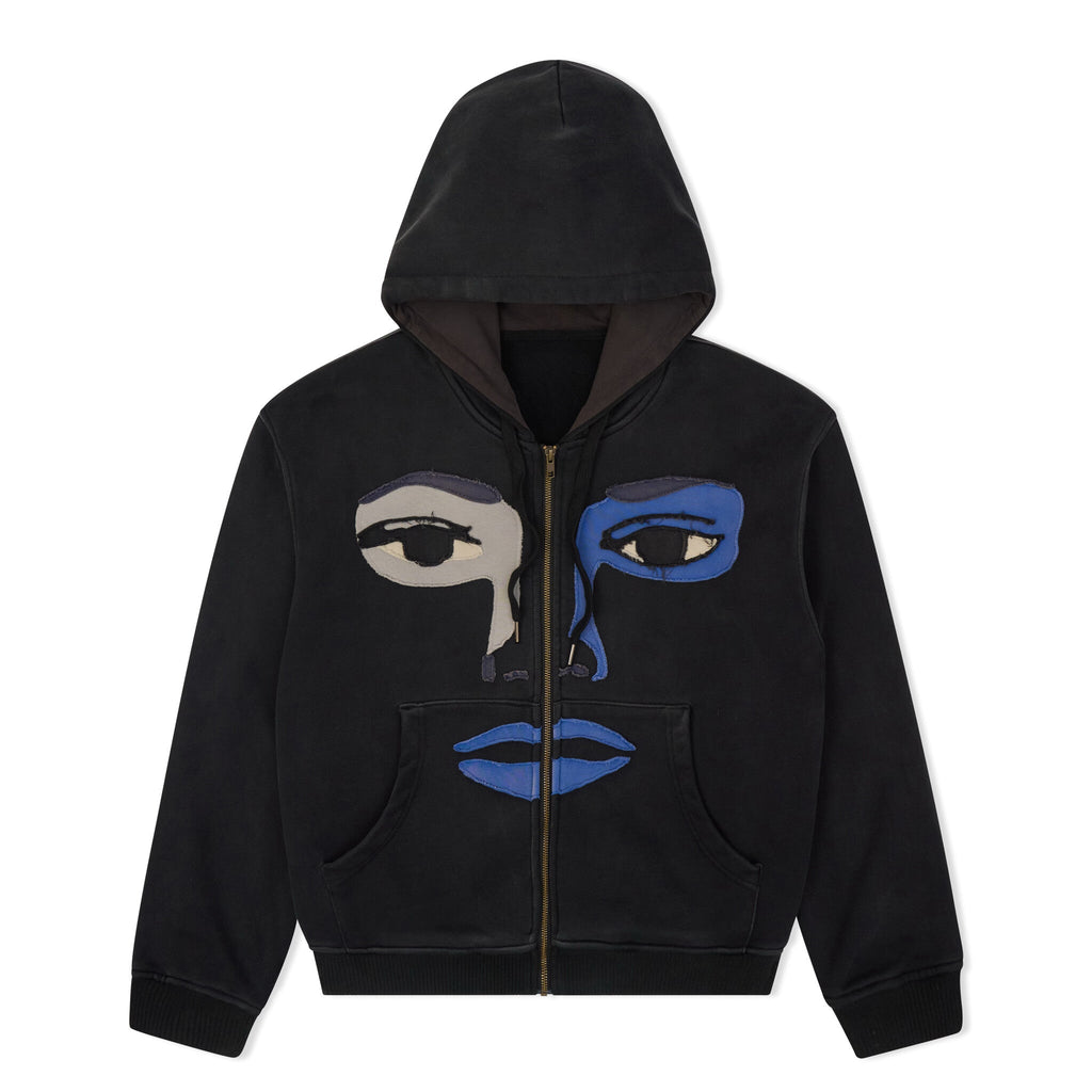 KidSuper Patchwork Face Heavy Weight Zip Up Hoodie