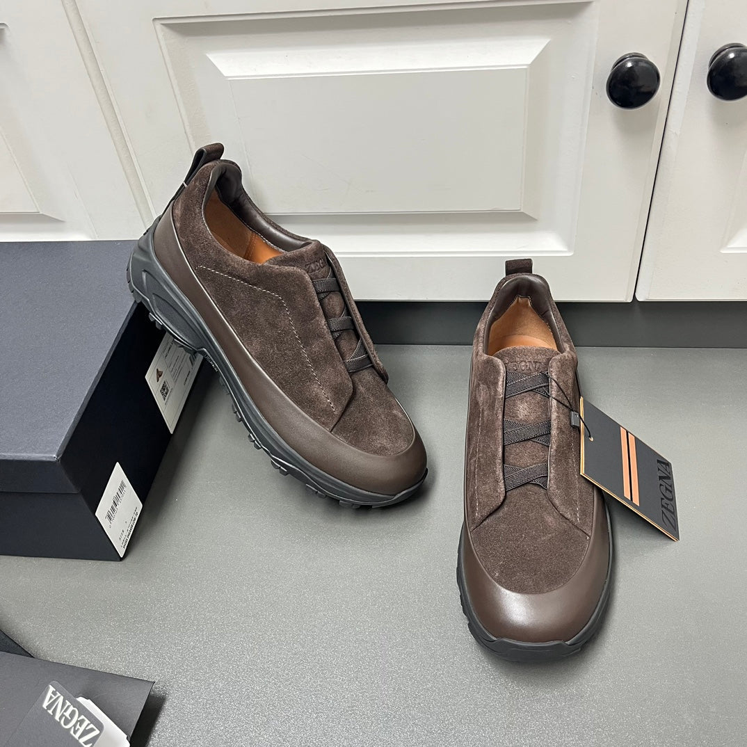Zegna Triple Stitch™ Monte Suede Loafers – 2024 Collection