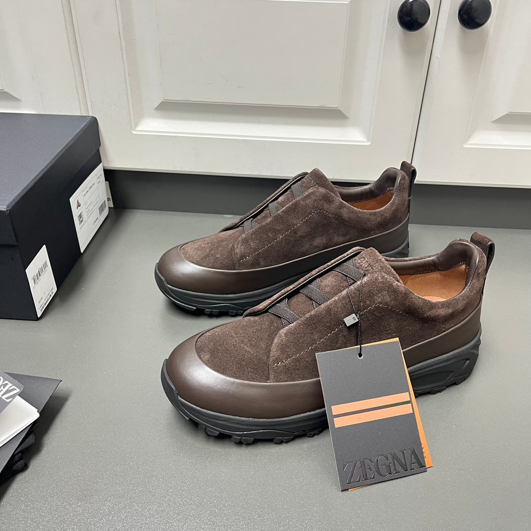Zegna Triple Stitch™ Monte Suede Loafers – 2024 Collection