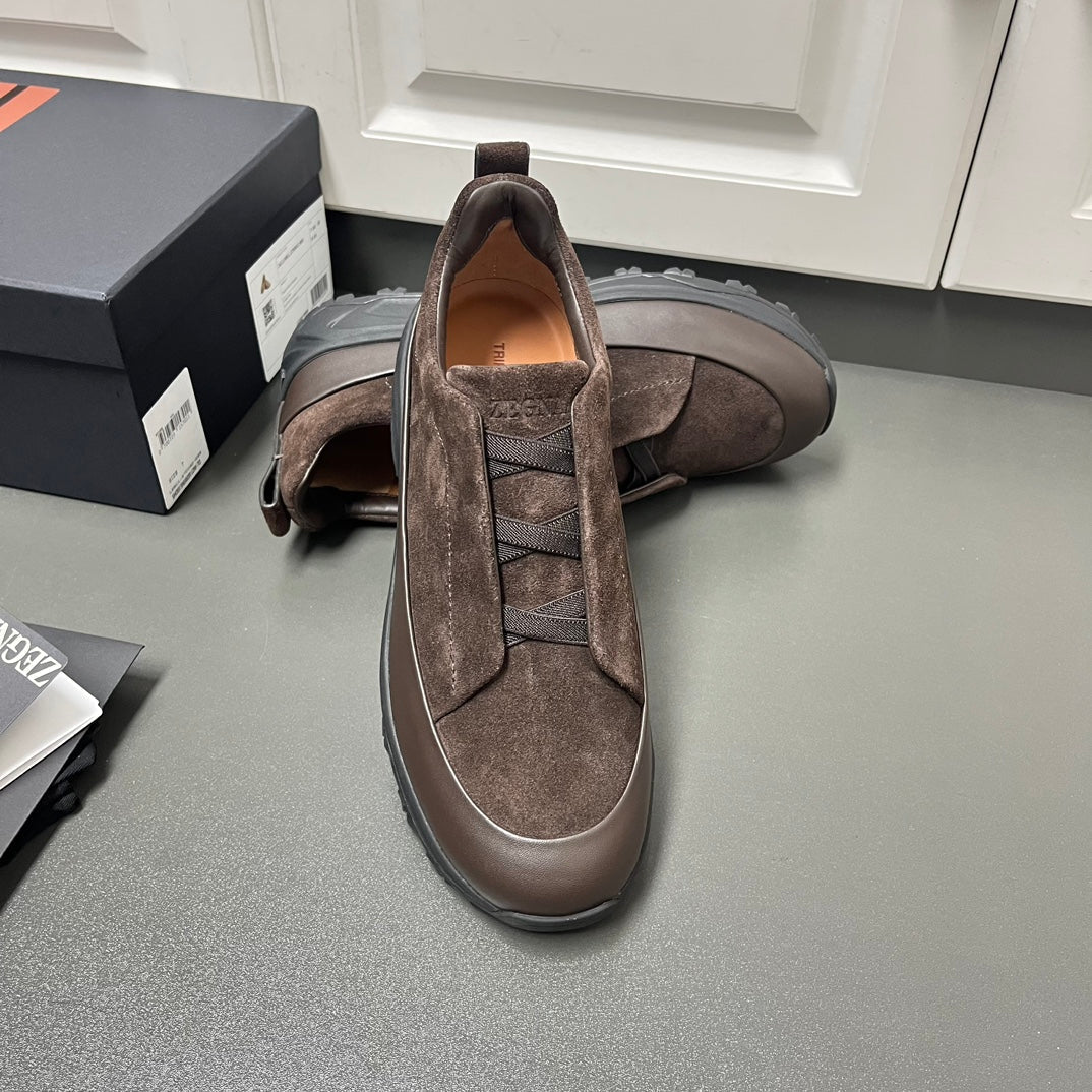 Zegna Triple Stitch™ Monte Suede Loafers – 2024 Collection