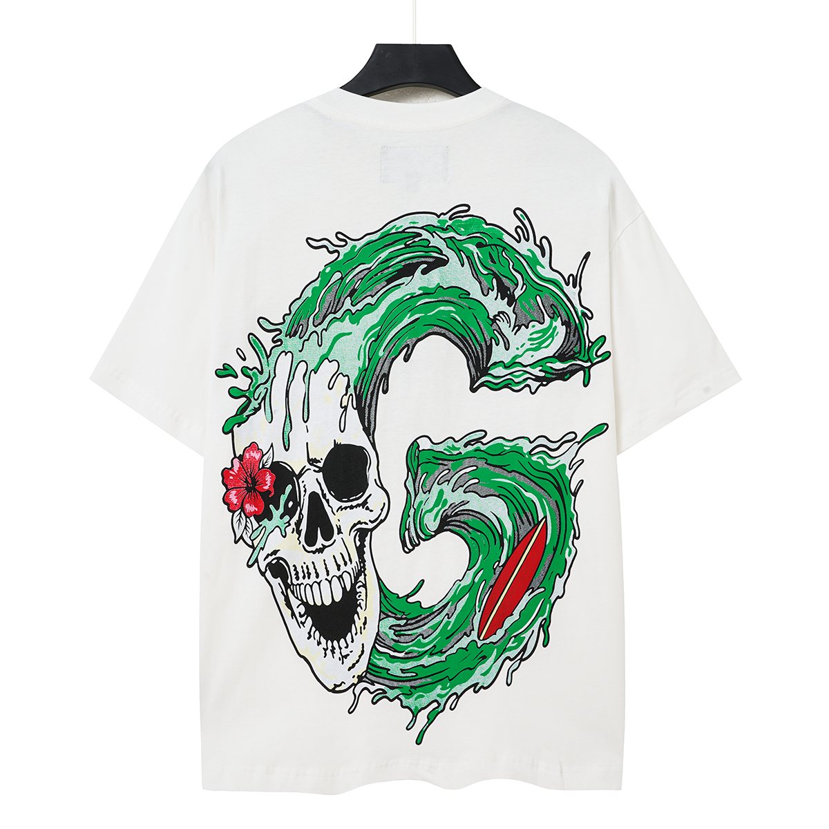Godspeed Tropical Skull Wave Graphic T-Shirt