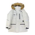 New Balance Faux Fur-Trim Hooded Utility Jacket – White