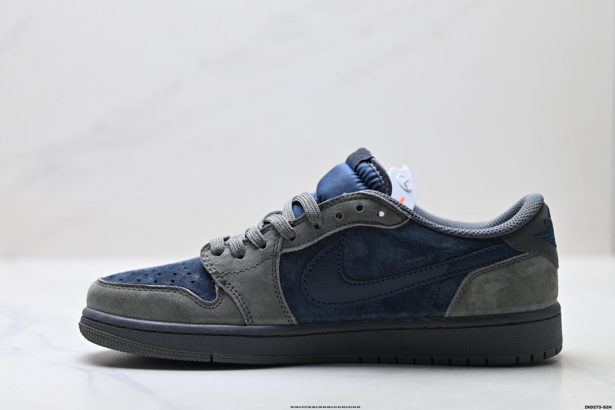 Nike Low-Top Sneakers Navy Gray Unisex Style 24