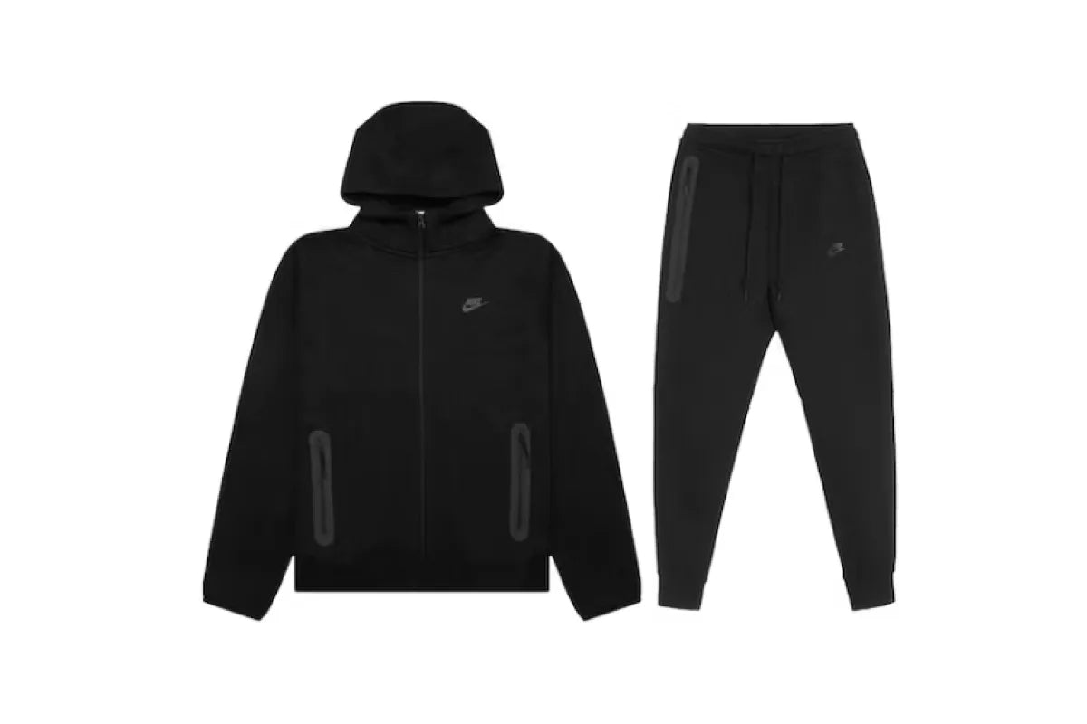 Nike Sportswear Tech Fleece Full-Zip Hoodie & Joggers Set Black/Black