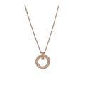 Tiffany Style T Motif Cubic Zirconia 18K Gold-Plated Necklace