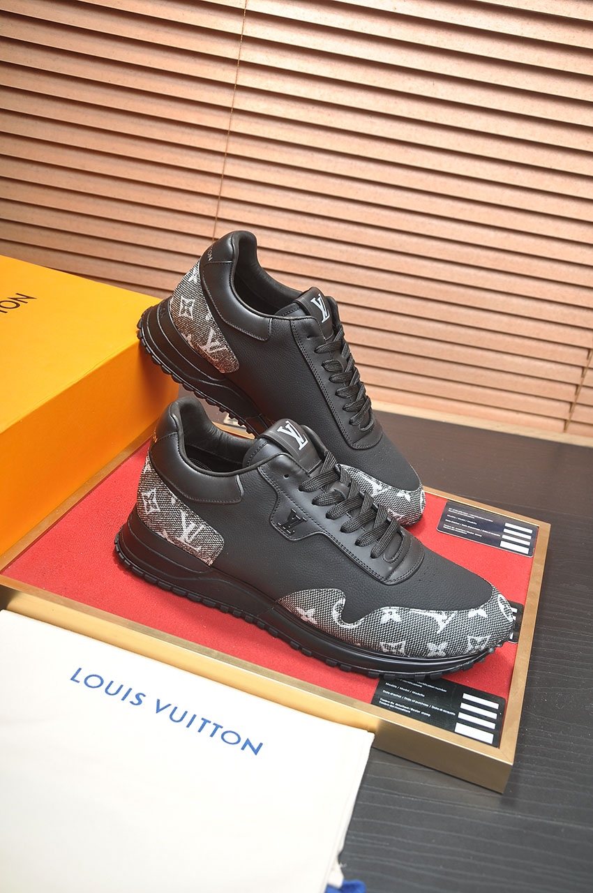 Louis Vuitton Black and Gray Low-Top Sneakers