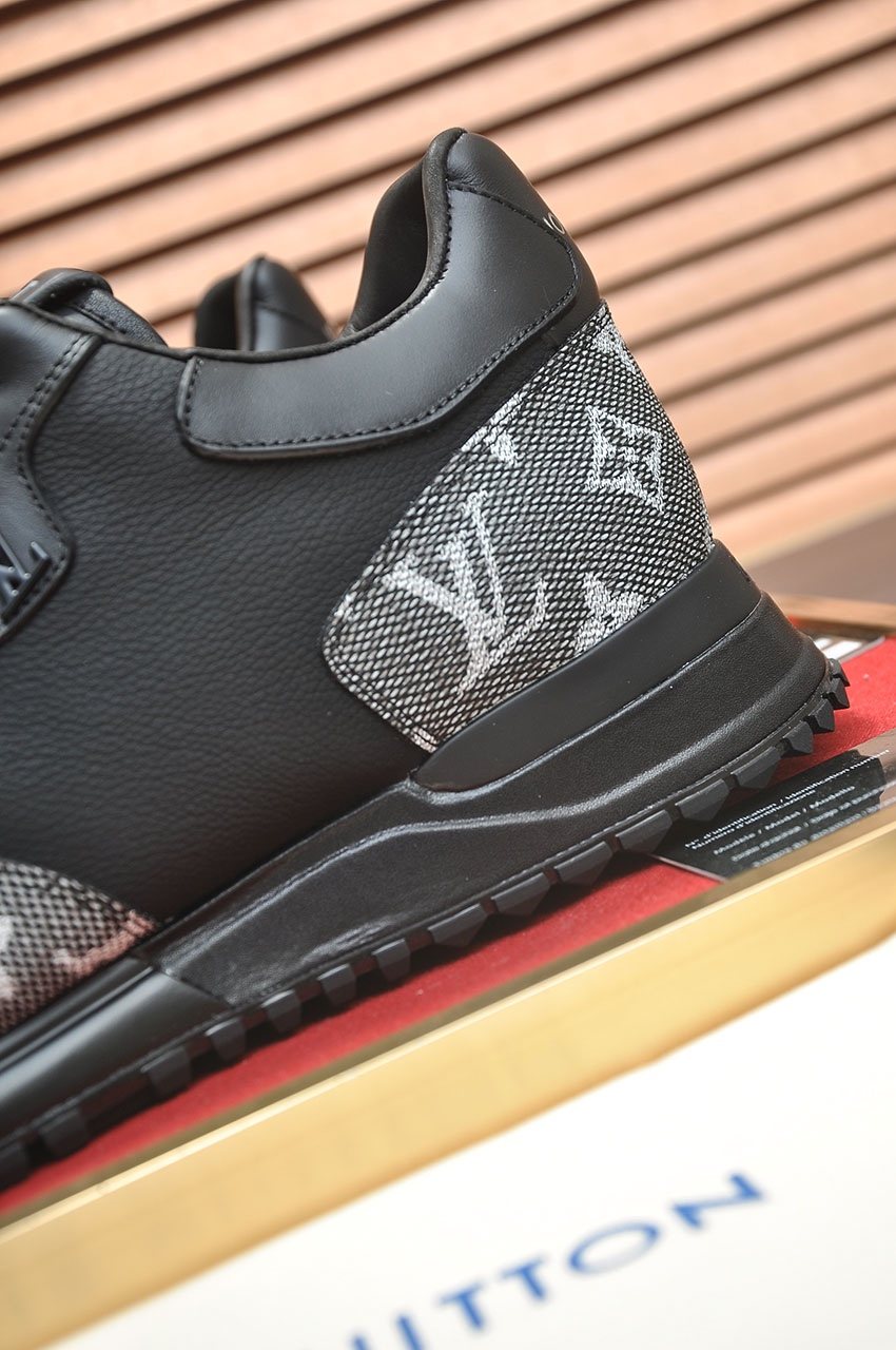 Louis Vuitton Black and Gray Low-Top Sneakers