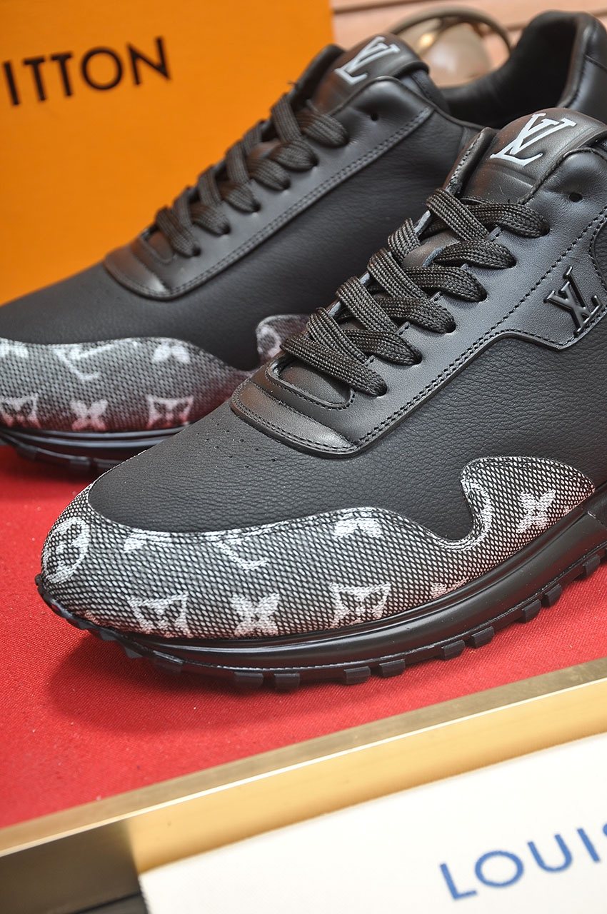 Louis Vuitton Black and Gray Low-Top Sneakers