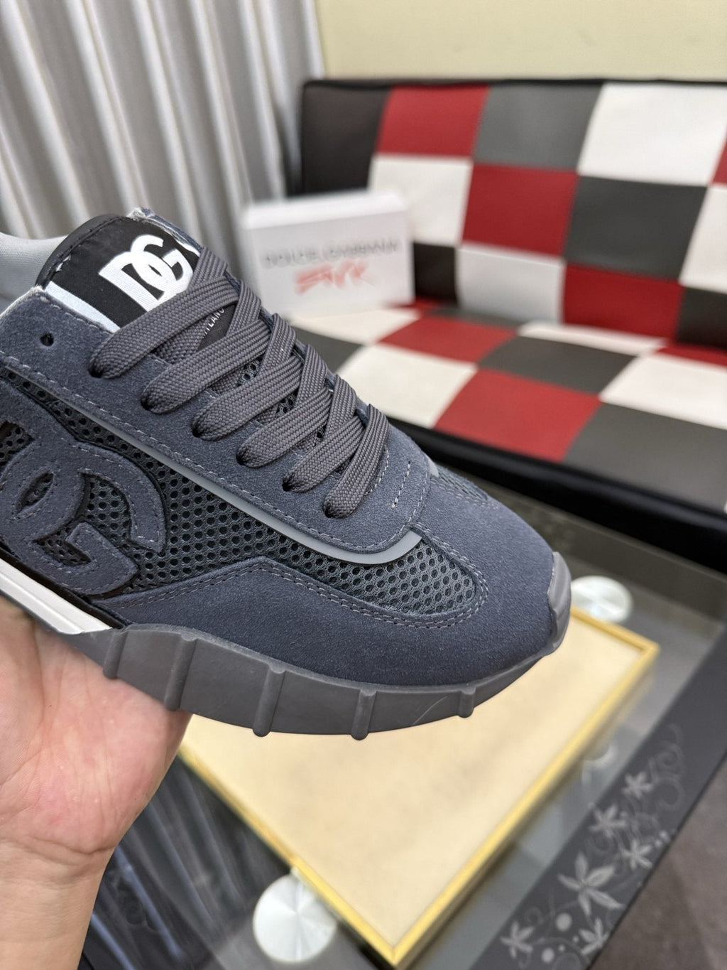 Dolce & Gabbana Slate Blue Low-Top Sneakers