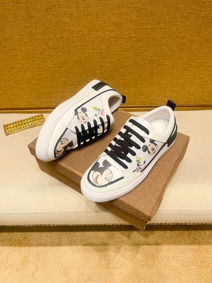 White Graphic Low-Top Sneakers