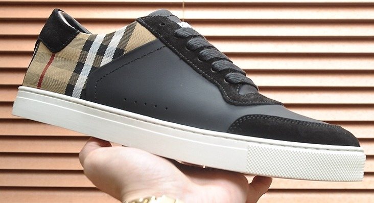 Burberry Check Heel Low-Top Sneakers - Leather Lining