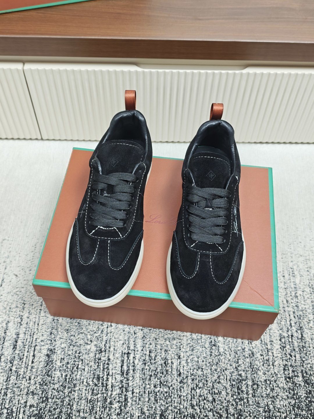 Loro Piana Black Low-Top Sneakers