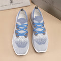 Brunello Cucinelli Light Blue-Gray Knit Sneakers