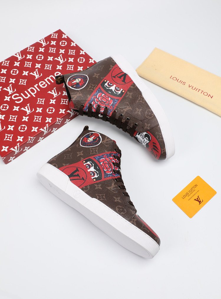 Animal Graphic High-Top Sneakers