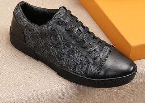 Louis Vuitton Checkered Leather Low-Top Sneakers