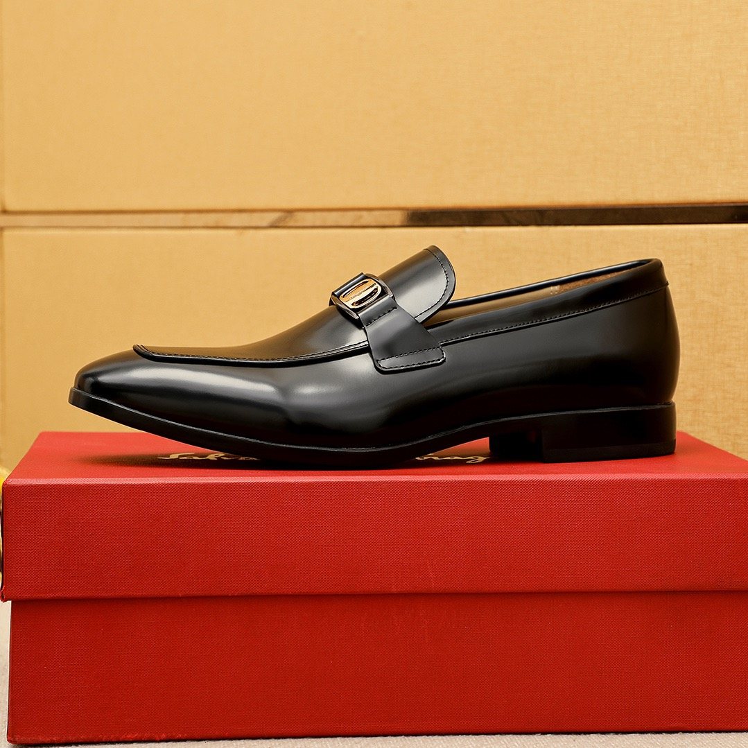 Salvatore Ferragamo Men's Buckle Slip-On Loafers