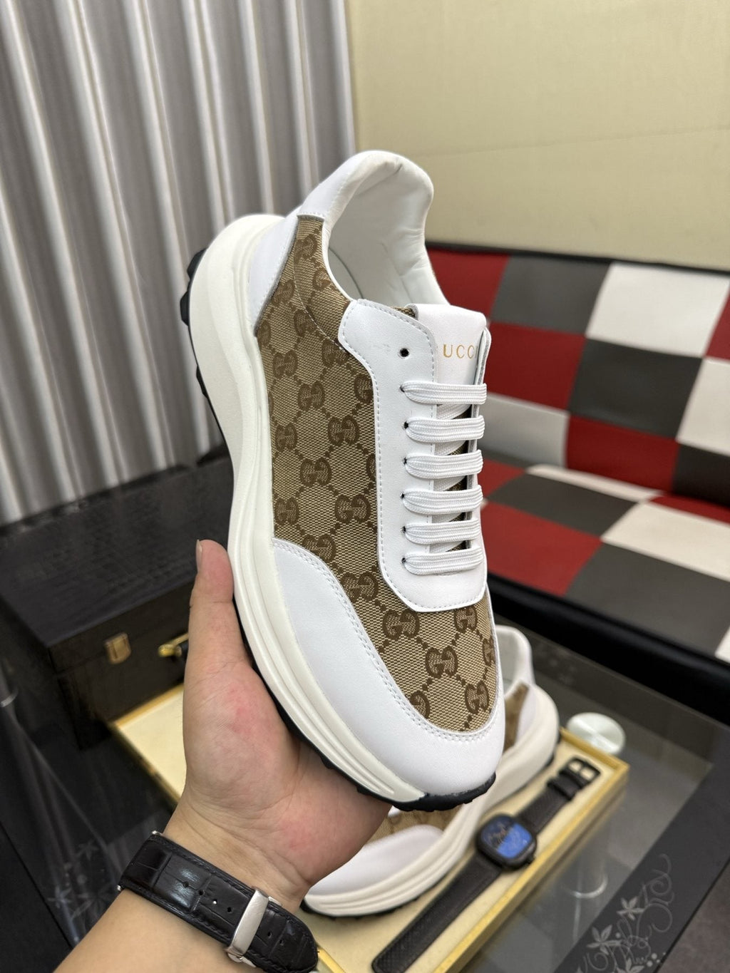 Gucci Monogram Chunky Sole Sneakers