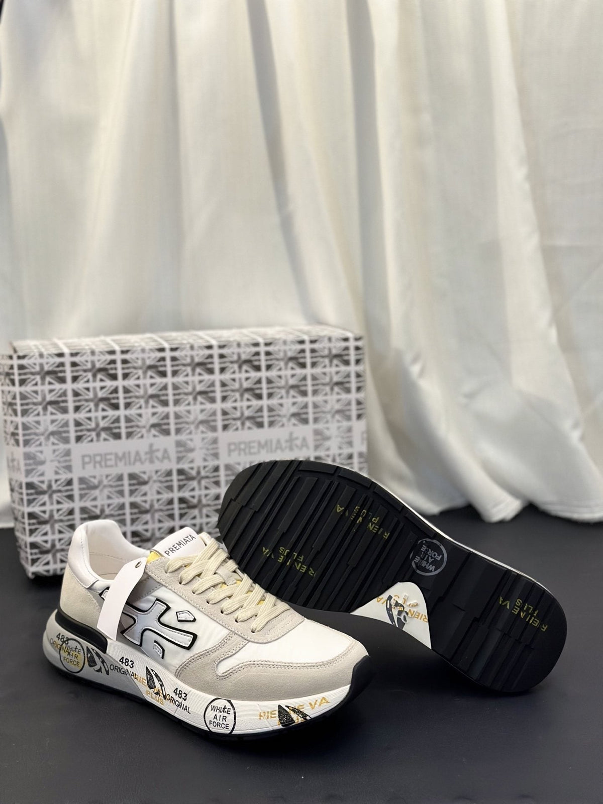 Premiata Men's Layered Low-Top Sneakers