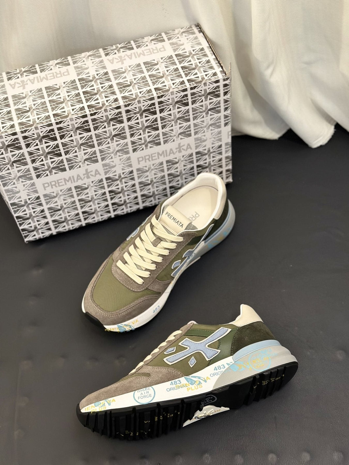 Premiata Men's Layered Low-Top Sneakers