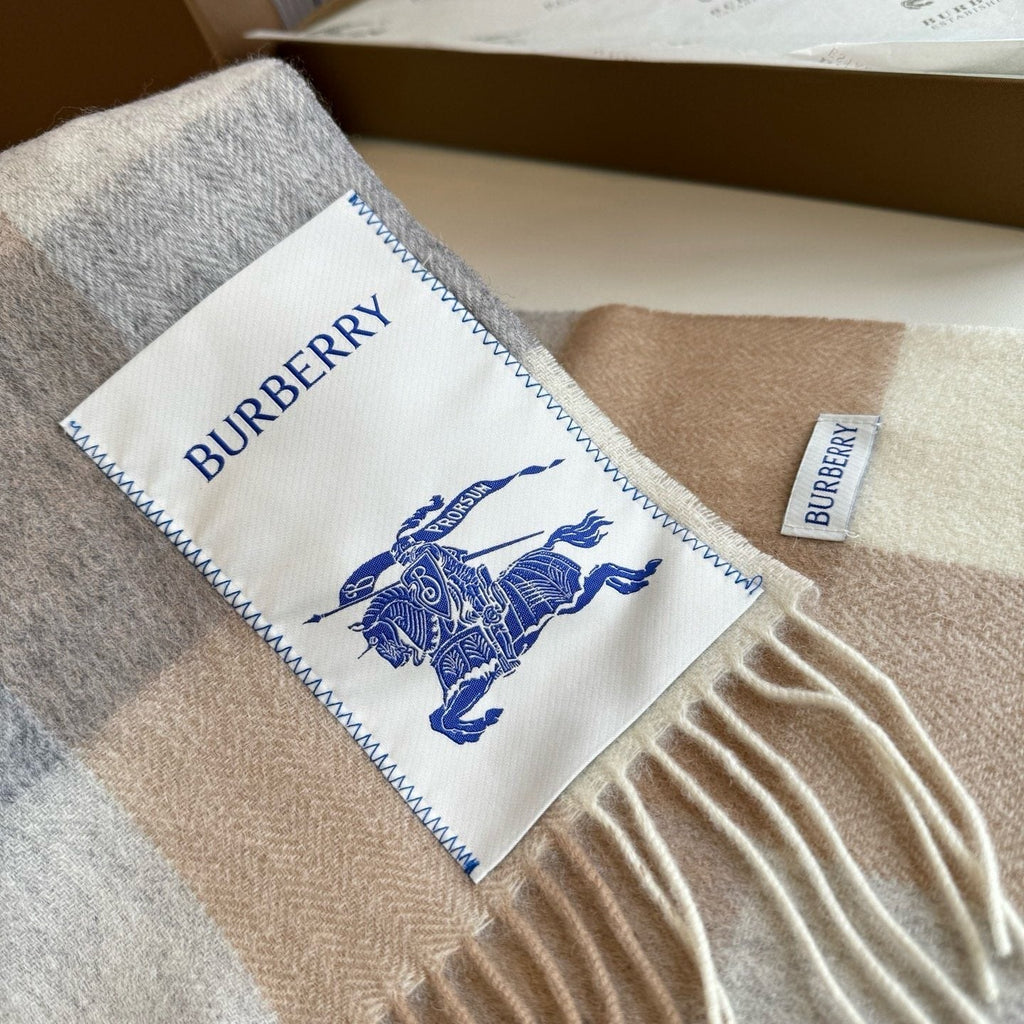 Burberry Plaid Fringe Scarf