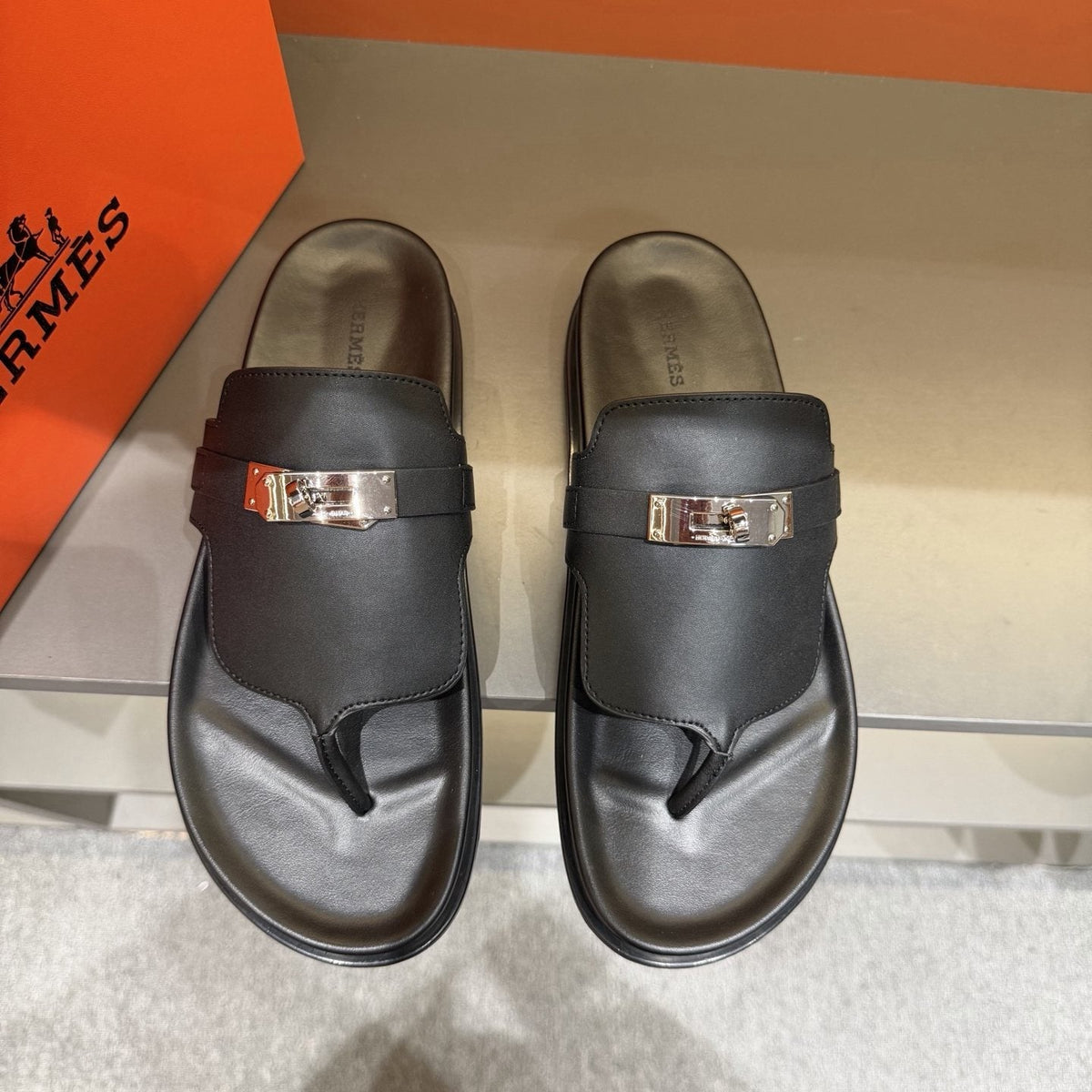 Hermès Metal-Hardware Thong Sandals
