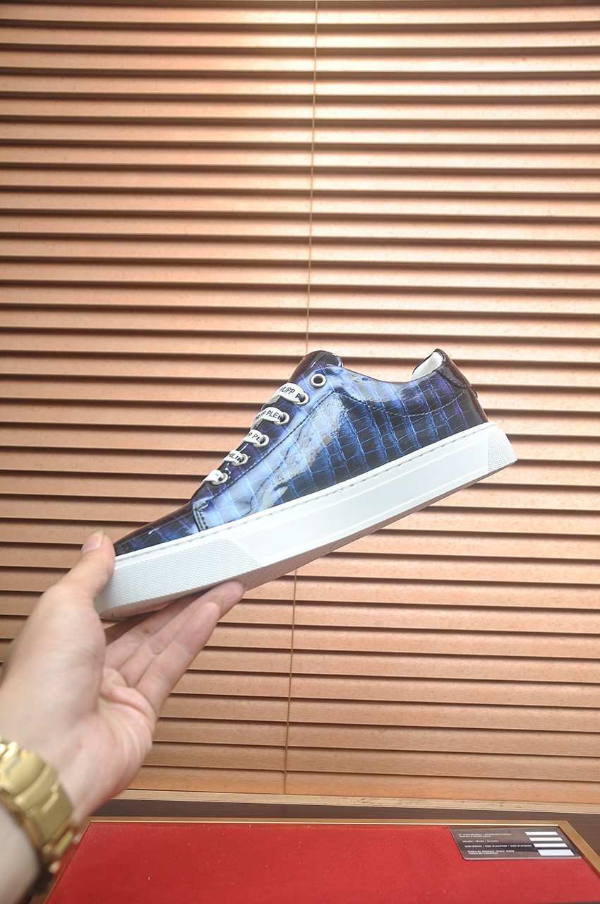 Philipp Plein Plaid Low-Top Sneakers