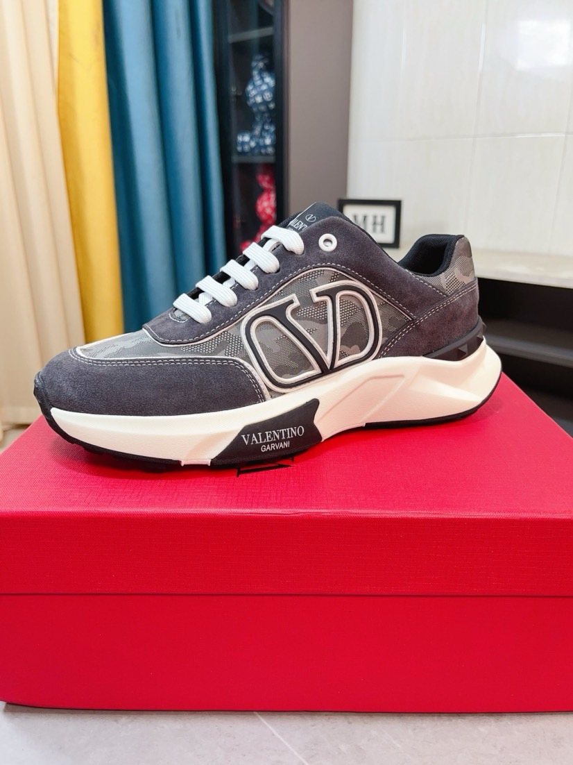 Valentino Paneled Low-Top Sneakers