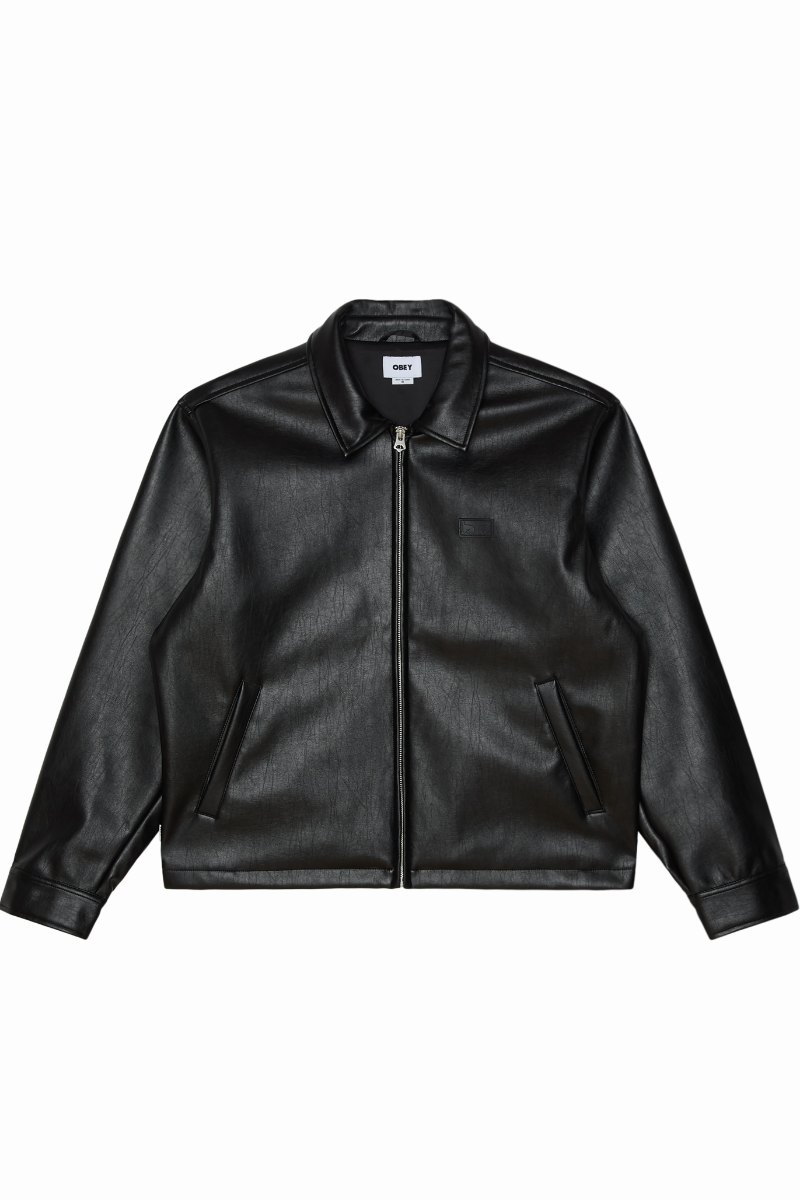 OBEY WORKMAN PU JACKET Black